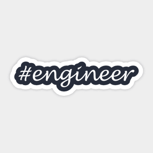 Engineer Profession - Hashtag Design Sticker